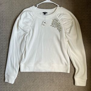 Express sweatshirt with puff sleeve. Never worn